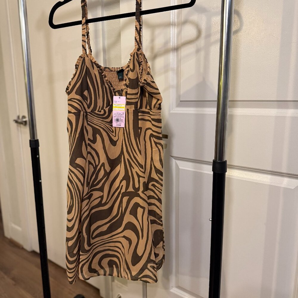 Target Brown Swirl Print Slip Dress – Women’s Medium – NWT